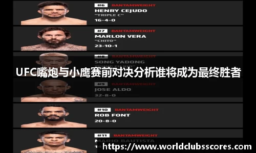 UFC嘴炮与小鹰赛前对决分析谁将成为最终胜者